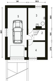 Piwnica projektu - Grab z garażem 1-st. [A]