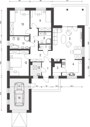 Parter projektu - Nasturcja z garażem 1-st. [A]