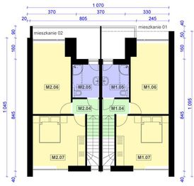 Piętro 1 projektu - PS-MN-2x40-20-V11