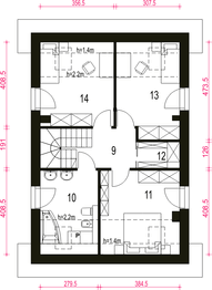 Poddasze projektu - Agat z wiatą [A]