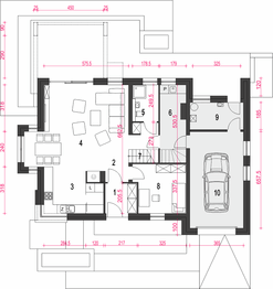Parter projektu - Argos z garażem 1-st. [A]