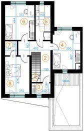 Piętro 1 projektu - Bliźniak 01