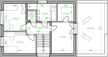 Piętro 1 projektu - eko Typowy 30