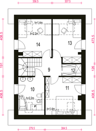 Poddasze projektu - Agat bez garażu [B]