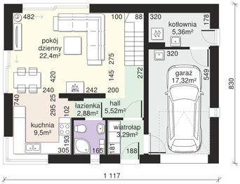 Parter projektu - Dom przy Alabastrowej 38