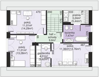 Poddasze projektu - Dom przy Alabastrowej 38