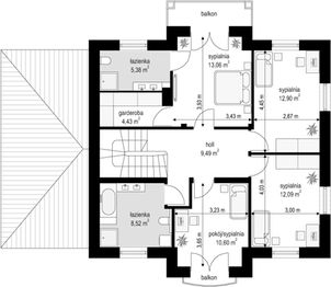 Piętro 1 projektu - Magnat 2