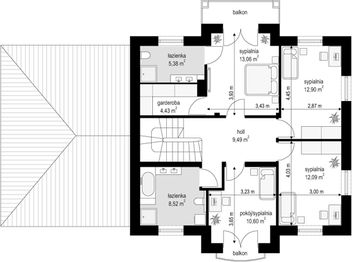 Piętro 1 projektu - Magnat 4