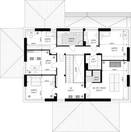 Piętro 1 projektu - Willa komfortowa