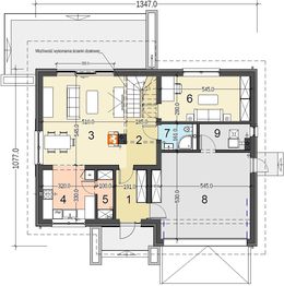 Parter projektu - Bocian 4 z garażem 2-st.