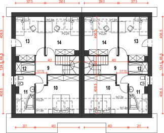 Poddasze projektu - Agat II z wiatą bliźniak [A-BL2]