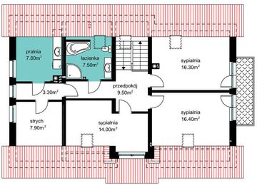 Poddasze projektu - BS-16 dwulokalowy