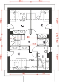 Poddasze projektu - Agat II bez garażu [B]
