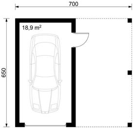 Rzut parteru projektu - W23-G11 2 stanowiska