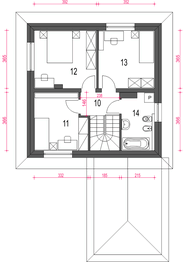 Piętro 1 projektu - Egon z garażem 1-st. [A]