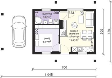 Parter projektu - Dom przy Bukowej 35A