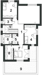 Piętro 1 projektu - Wyrazisty D46