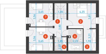 Poddasze projektu - Przytulny 2A