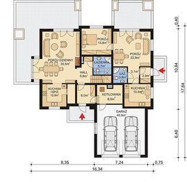 Parter projektu - APS 255 dwurodzinny