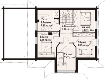 Poddasze projektu - Jodłownik 13g dw