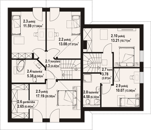 Poddasze projektu - Gładyszów 72
