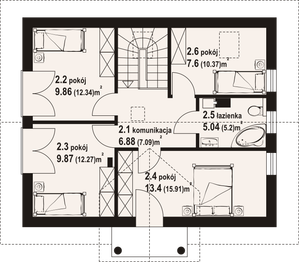 Poddasze projektu - Paczków 55m