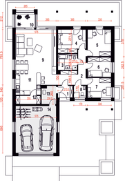 Parter projektu - Cyrus IV z garażem 2-st. [A]
