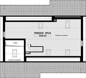 Poddasze projektu - E-243
