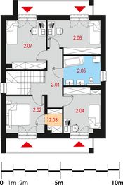 Piętro 1 projektu - Dubius I G1