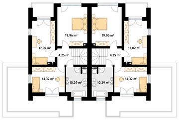 Piętro 1 projektu - Miętowy