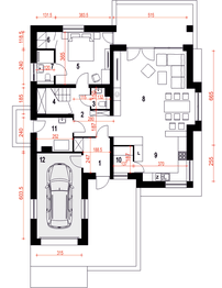 Parter projektu - Nowa z garażem 1-st. [A1]