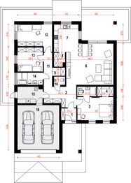 Parter projektu - Pogodna II z garażem 2-st. [A]
