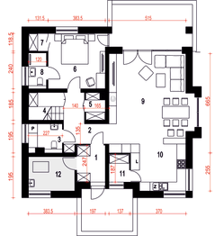 Parter projektu - Nowa bez garażu [B]