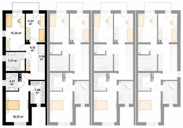 Piętro 1 projektu - Daglezja