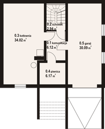Piwnica projektu - Jaworki 19 dw