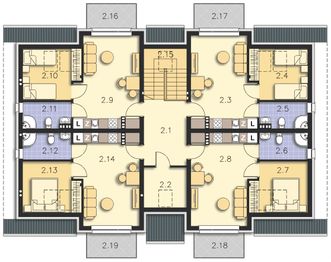 Poddasze projektu - Budynek agroturystyczny Dąb 3 LMPS02b