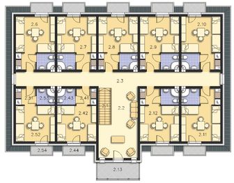 Poddasze projektu - Budyn ek wypoczynkowy Ambrowiec LMPS05