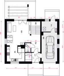Parter projektu - Igor z garażem 1-st. [A]