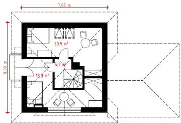 Poddasze projektu - Zielona Chatka