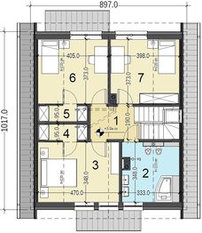 Poddasze projektu - Baset 7 bez garażu