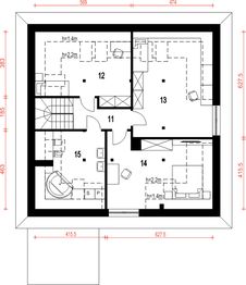Poddasze projektu - Nowa II z garażem 1-st. [A1]