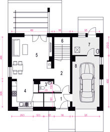 Parter projektu - Igor II z garażem 1-st. [A]