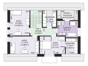 Poddasze projektu - Dom przy Alabastrowej 49