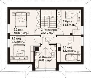 Poddasze projektu - Jurgów 7 dw