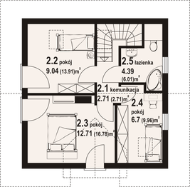 Poddasze projektu - Świeszewo 9 dws