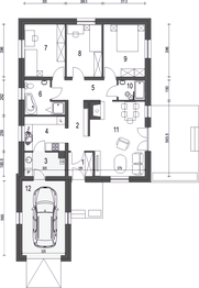Parter projektu - Bogna II z garażem 1-st. [A]