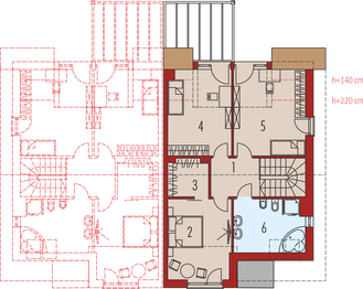 Poddasze projektu - Konrad G1 (bliźniak) energo