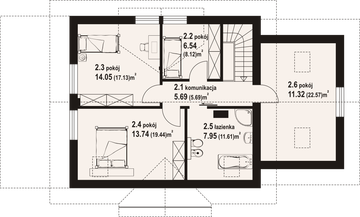 Poddasze projektu - Cisna 15m