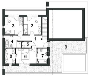Piętro 1 projektu - Nowatorski D57