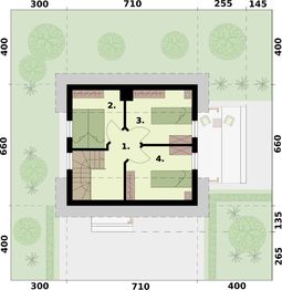 Poddasze projektu - Orlean 7 dom letniskowy